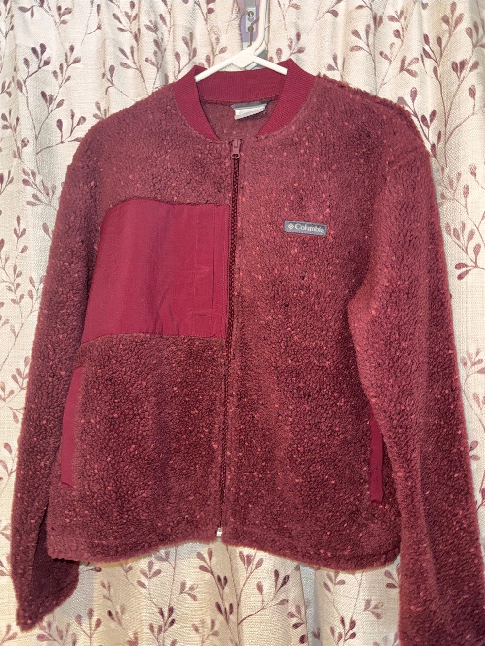 Columbia Women's Deep Burgundy Sherpa Teddy Jacket